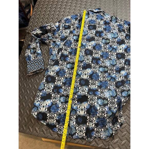 Robert Graham Mens Alloway Skull Button Shirt Classic Fit Flip Cuff Size Large - Picture 7 of 11